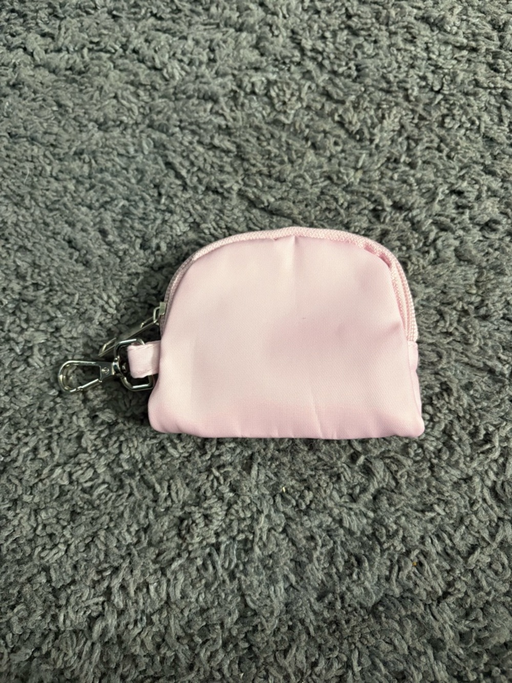 NWOT pale pink colored zipper pouch keychain wallet